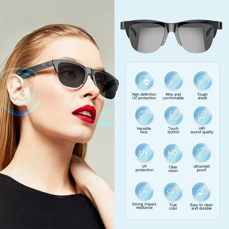 SoundShade Pro / UVBeats Smart Glasses / TuneVision Eyewear / WaveLens Audio Shades / EchoSun Bluetooth Glasses / PlayRay Pro / HiFiVision Smart Specs / AuraBeam Sunglasses / TechTint Wireless Shades / SonicShades 2.0 / AudioVue Sport Glasses / ClearCall Eyewear / VibeGuard Smart Frames / GlowLens Bluetooth Shades / StreamSpecs Outdoor Glasses