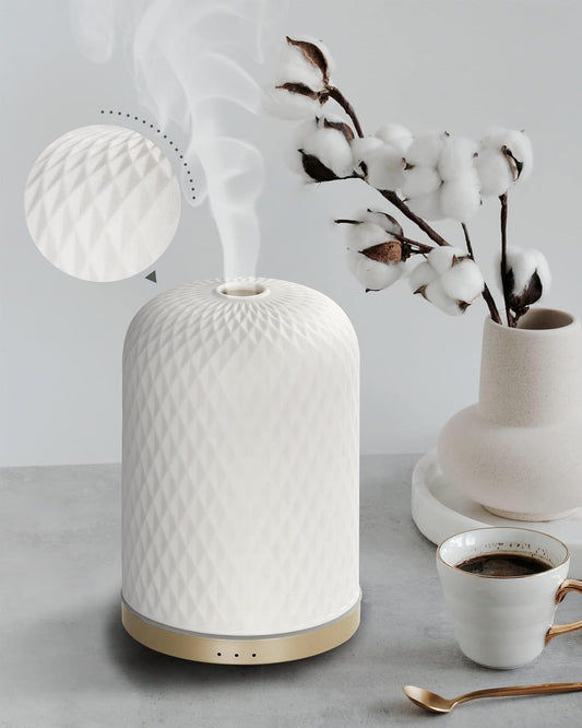 AromaGlow Diffuser / SereniMist Ceramic / ZenAura Stone / Mistique Home Diffuser / CalmiSphere 110 / EchoMist Ceramic / TranquilGlow Diffuser / VibeMist Decor / LumiMist USB / WhiteWave Aroma / CeramiCool Diffuser / PureZen Aroma / FlowMist Essence / BreatheEase 110 / WhisperMist Stone



