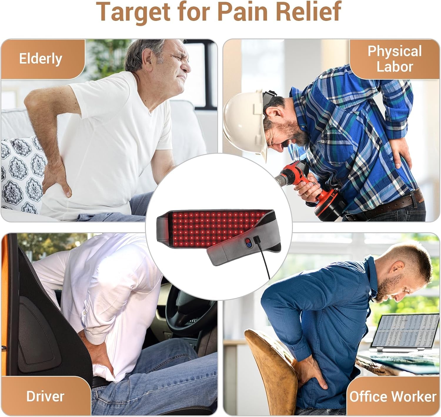 RedEase Belt / PulseTherm Wrap / GlowFlex Relief / InfraWrap Pro / PainAway Belt / HealRay Strap / LumiRelief Wrap / JointEase Infra / CoreSoothe Light / ThermiCore Belt / FlexRay Wrap / RelivaGlow Belt / DeepPulse Therapy / BodyBeam Pro / RecoverRay Belt


