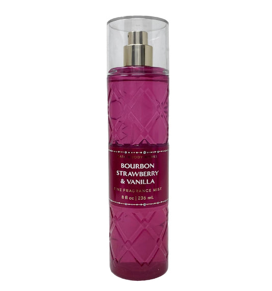 Bourbon Strawberry & Vanilla 3 Pack Fragrance Mist Set with a Cherry on Top Bar Soap - Full Size